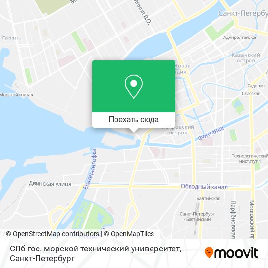Карта СПб гос. морской технический университет