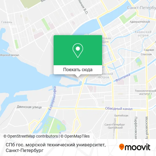 Карта СПб гос. морской технический университет