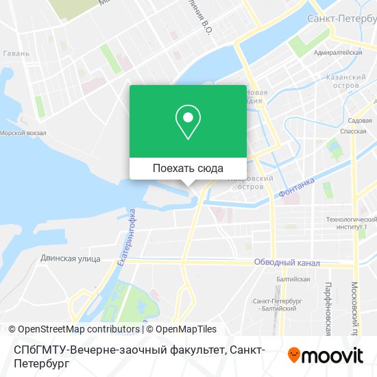 Карта СПбГМТУ-Вечерне-заочный факультет