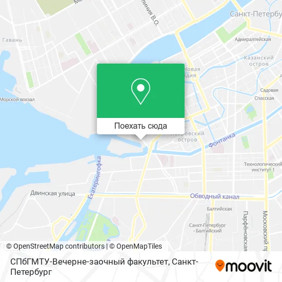 Карта СПбГМТУ-Вечерне-заочный факультет