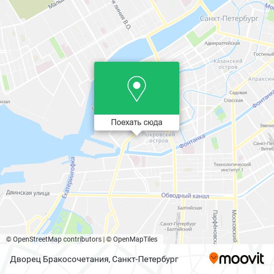 Карта Дворец Бракосочетания