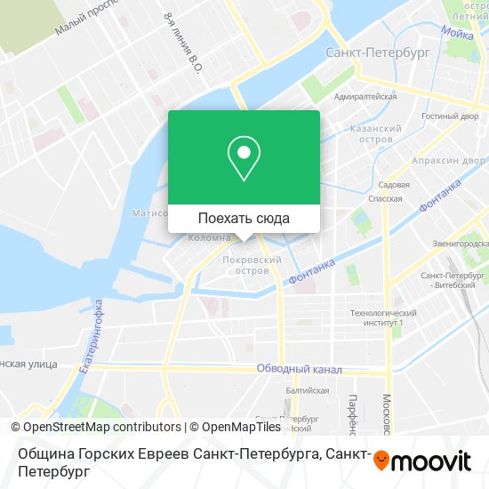 Карта Община Горских Евреев Санкт-Петербурга