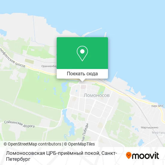 Карта Ломоносовская ЦРБ-приёмный покой