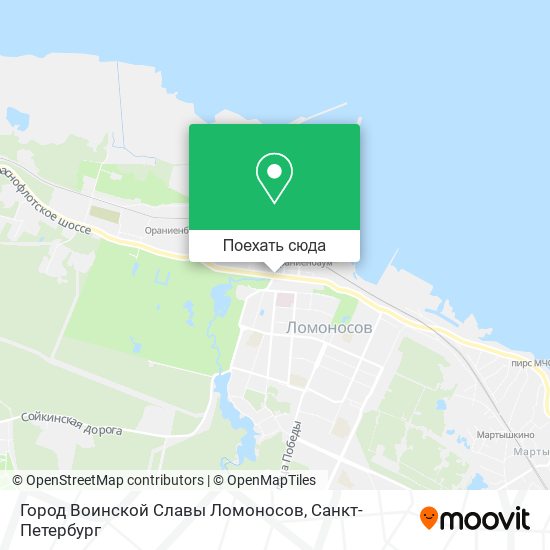 Карта Город Воинской Славы Ломоносов