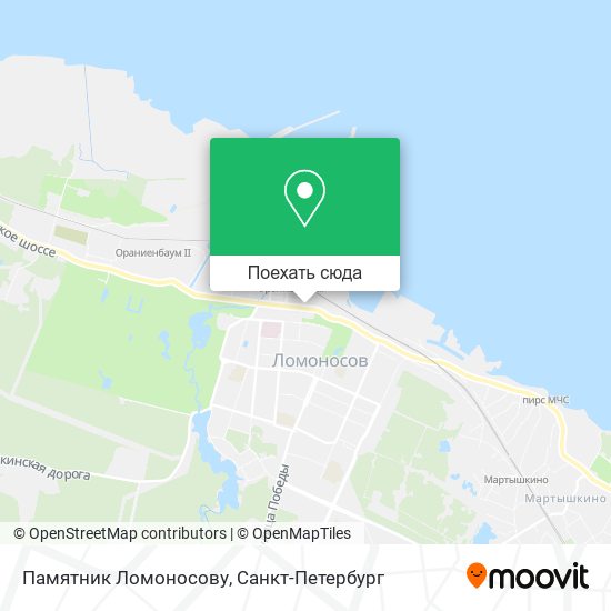 Карта Памятник Ломоносову