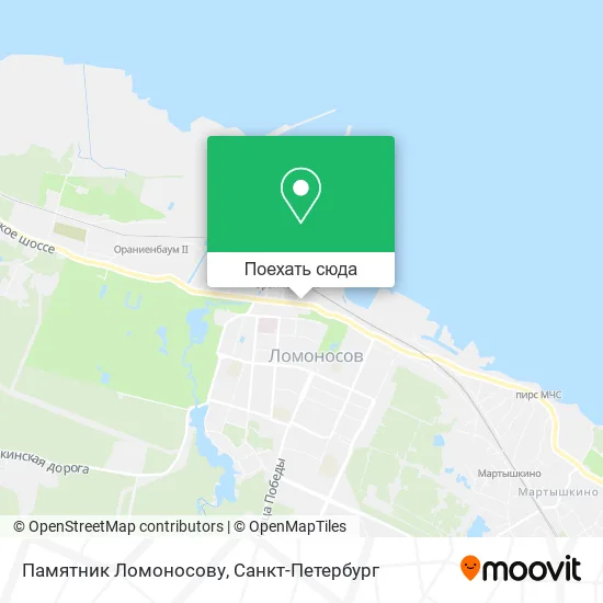 Карта Памятник Ломоносову