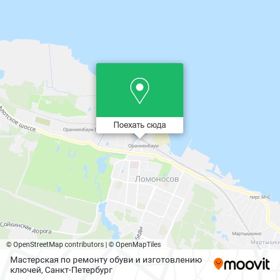 Карта Мастерская по ремонту обуви и изготовлению ключей