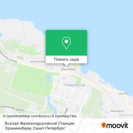 Карта Вокзал Железнодорожной Станции Ораниенбаум