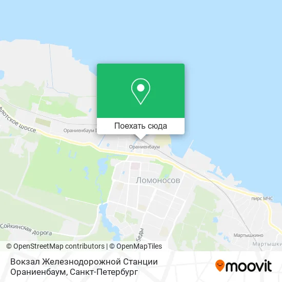 Карта Вокзал Железнодорожной Станции Ораниенбаум