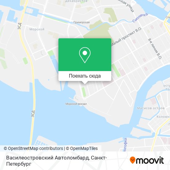 Карта Василеостровский Автоломбард