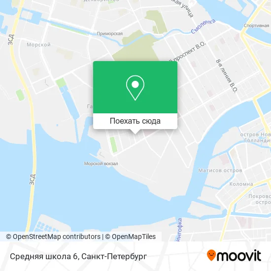 Карта Средняя школа 6