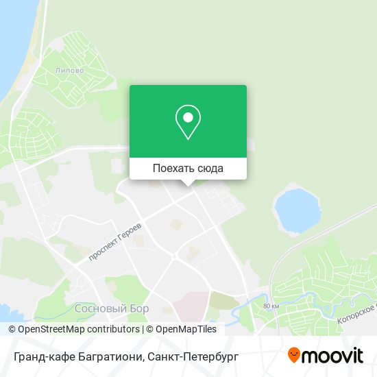Карта Гранд-кафе Багратиони