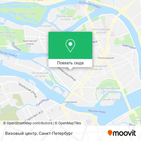 Карта Визовый центр
