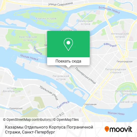 Карта Казармы Отдельного Корпуса Пограничной Стражи