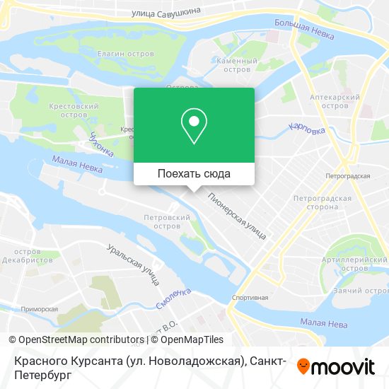 Карта Красного Курсанта (ул. Новоладожская)