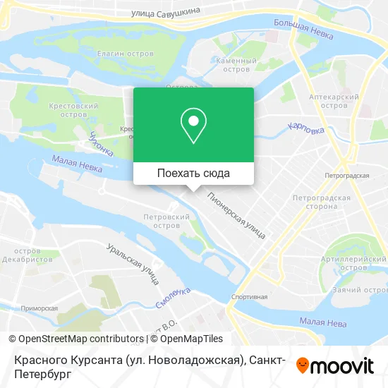 Карта Красного Курсанта (ул. Новоладожская)
