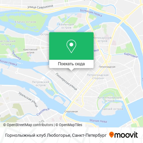 Карта Горнолыжный клуб Любогорье
