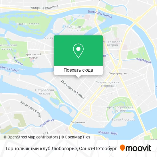 Карта Горнолыжный клуб Любогорье