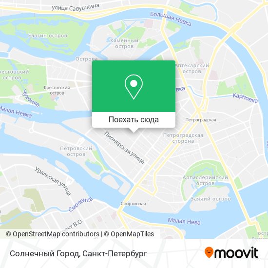 Карта Солнечный Город