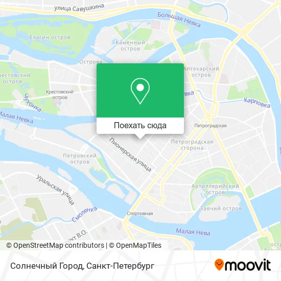 Карта Солнечный Город