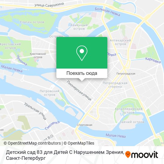 Карта Детский сад 83 для Детей С Нарушением Зрения