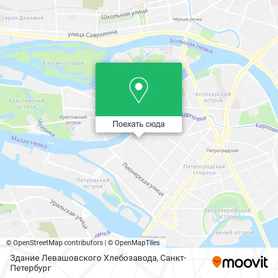 Карта Здание Левашовского Хлебозавода