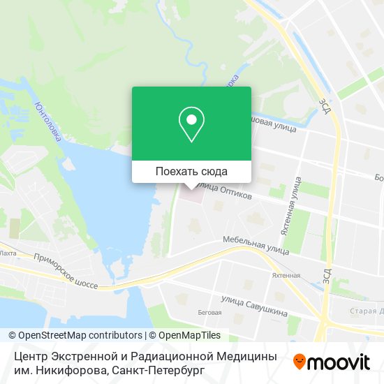 Карта Центр Экстренной и Радиационной Медицины им. Никифорова