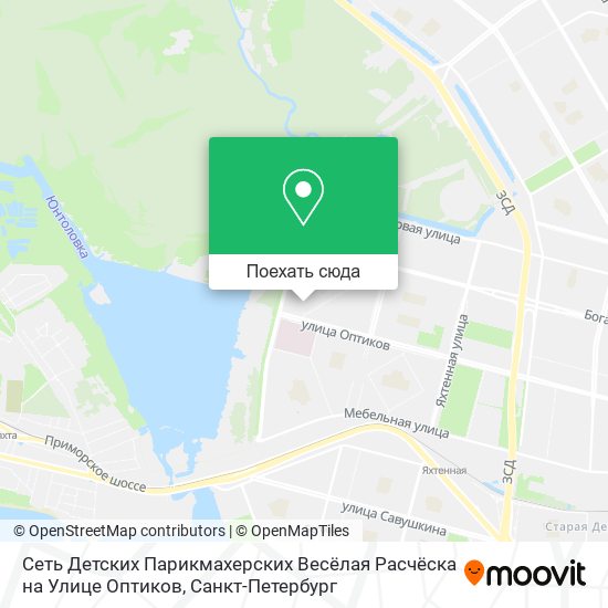 Карта Сеть Детских Парикмахерских Весёлая Расчёска на Улице Оптиков