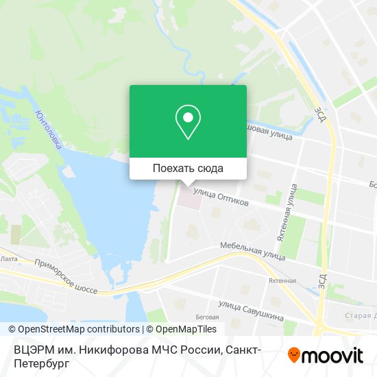 Карта ВЦЭРМ им. Никифорова МЧС России
