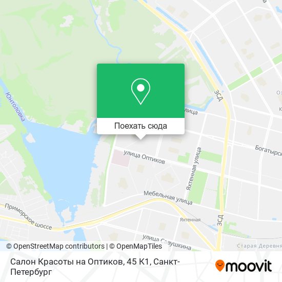 Карта Салон Красоты на Оптиков, 45 К1