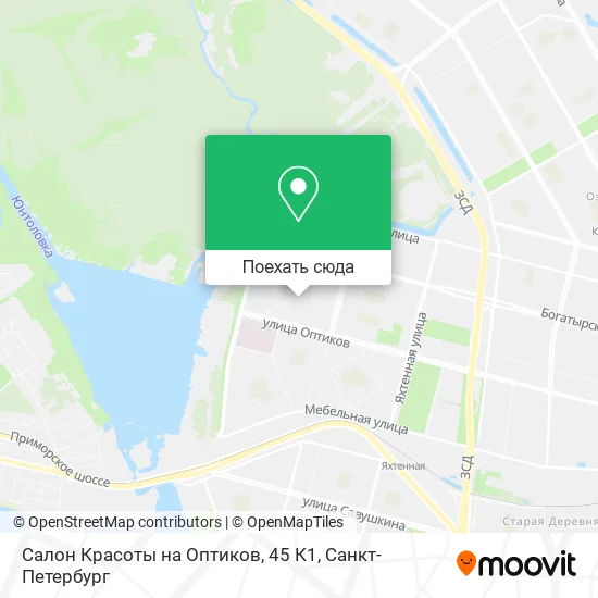 Карта Салон Красоты на Оптиков, 45 К1