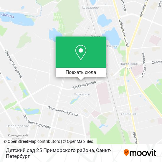 Карта Детский сад 25 Приморского района