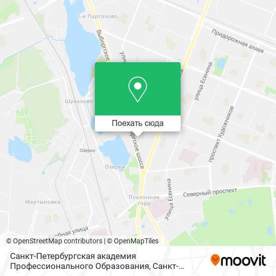 Карта Санкт-Петербургская академия Профессионального Образования