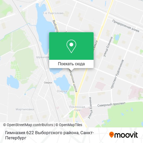 Карта Гимназия 622 Выборгского района