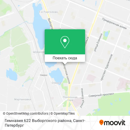 Карта Гимназия 622 Выборгского района