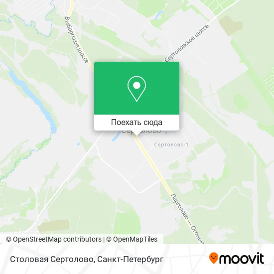Карта Столовая Сертолово