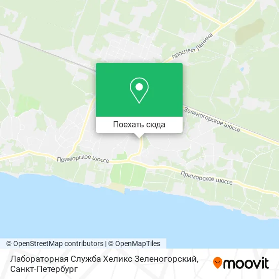 Карта Лабораторная Служба Хеликс Зеленогорский
