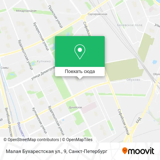 Карта Малая Бухарестская ул.,  9