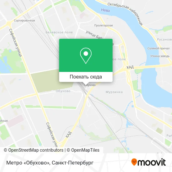 Карта Метро «Обухово»