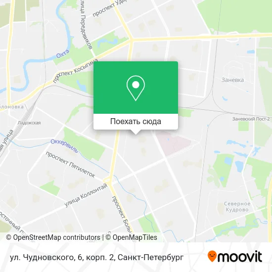 Карта ул. Чудновского, 6, корп. 2