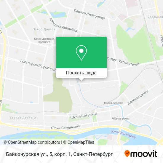 Карта Байконурская ул., 5, корп. 1