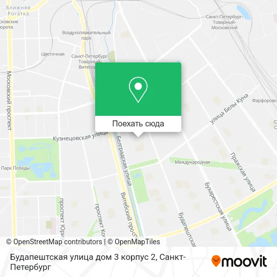 Карта Будапештская улица дом 3 корпус 2