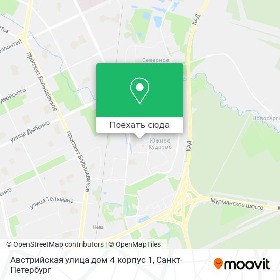 Карта Австрийская улица дом 4 корпус 1