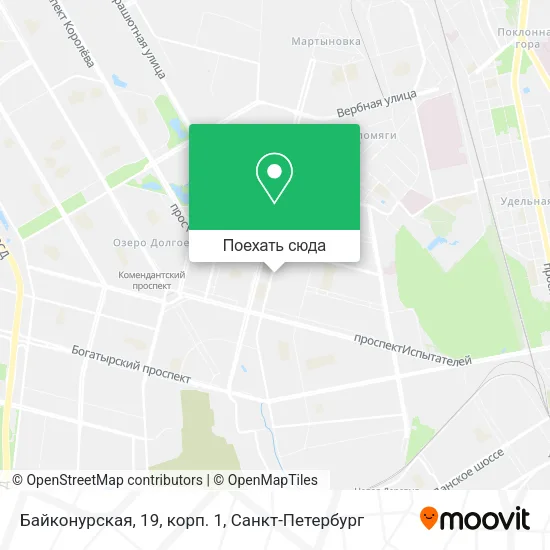 Карта Байконурская, 19, корп. 1