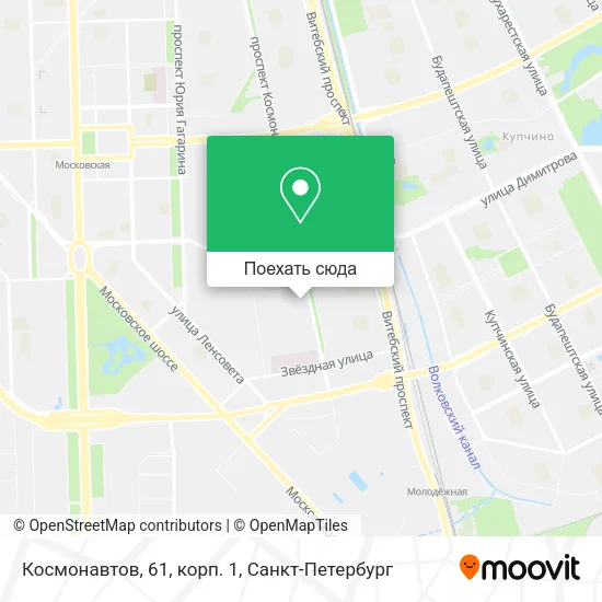 Карта Космонавтов, 61, корп. 1