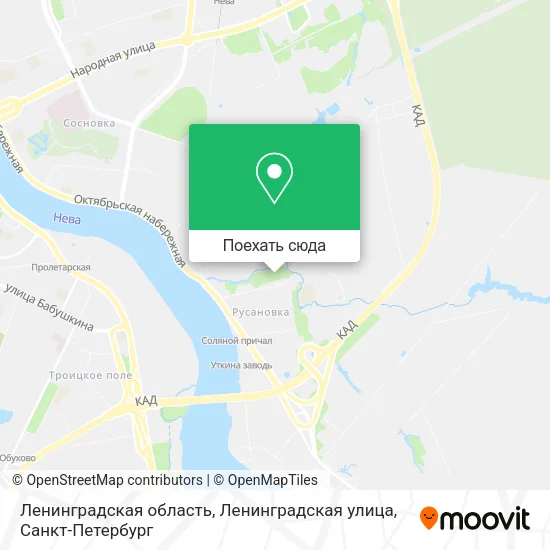 Карта Ленинградская область, Ленинградская улица