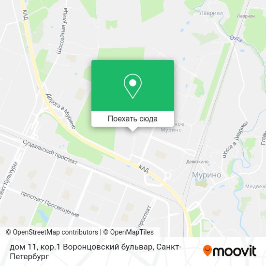 Карта дом 11, кор.1 Воронцовский бульвар