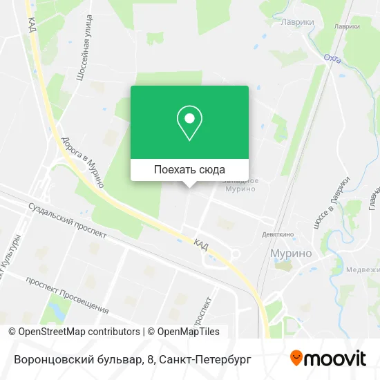 Карта Воронцовский бульвар, 8