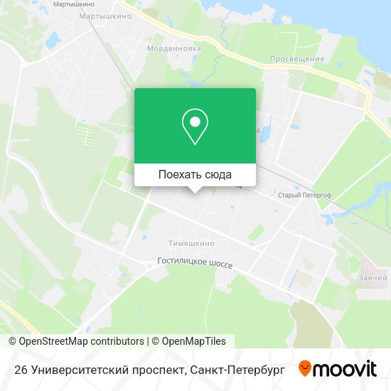 Карта 26 Университетский проспект