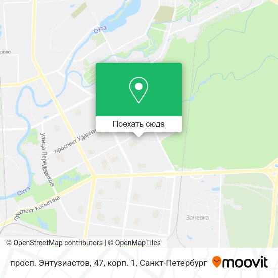 Карта просп. Энтузиастов, 47, корп. 1